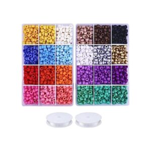 Greentime Kit de cuentas de poni 2800 cuentas opacas mate_1