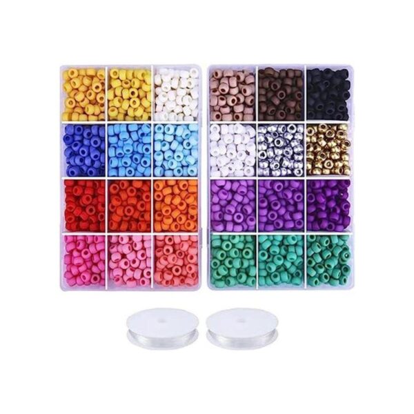 Greentime Kit de cuentas de poni 2800 cuentas opacas mate_1