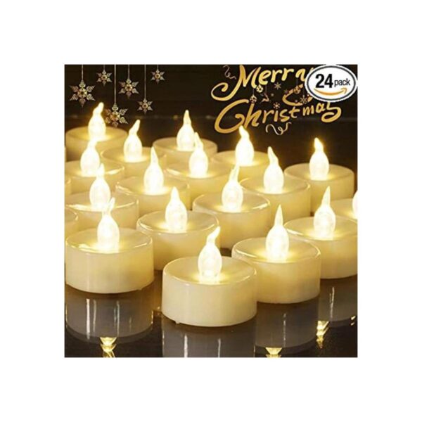 Beichi Juego de 24 luces LED sin llama a granel velas_1