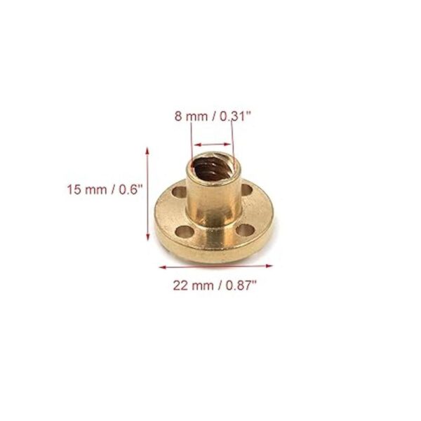 Geesatis 6 piezas latón T8 tornillo trapezoidal tuerca_2
