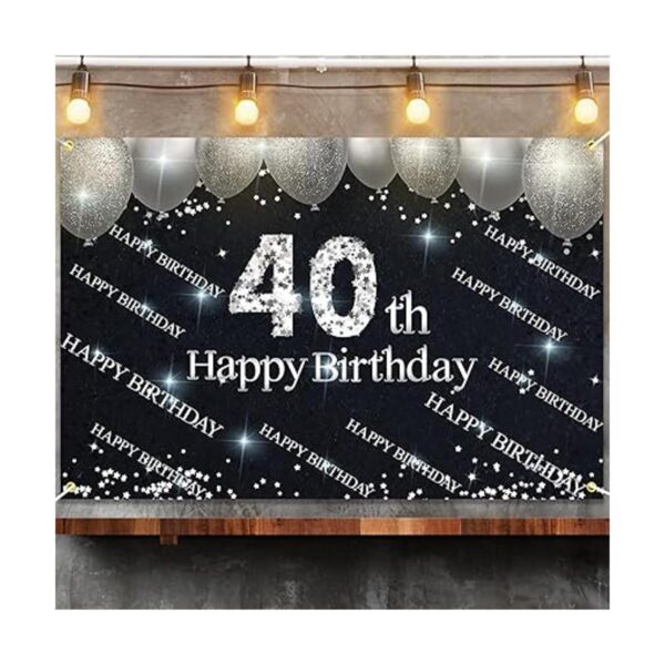Fondo de decoración de fiesta para mujeres y hombres de 40