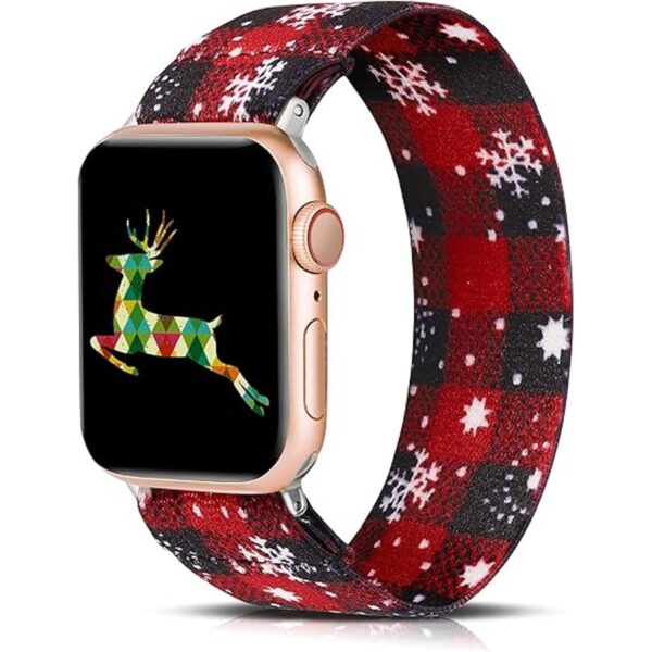 TOYOUTHS Correa de Navidad compatible con Apple Watch Band_1