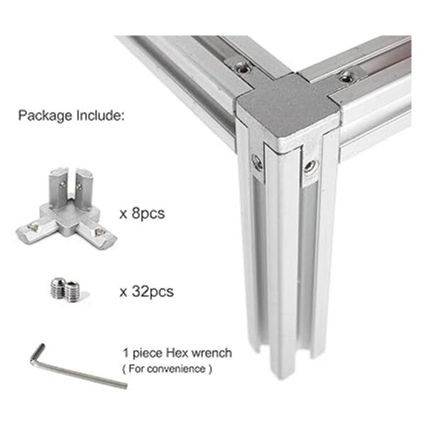 8 unids 3 vías extremo esquina soporte conector para
