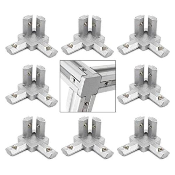 8 unids 3 vías extremo esquina soporte conector para