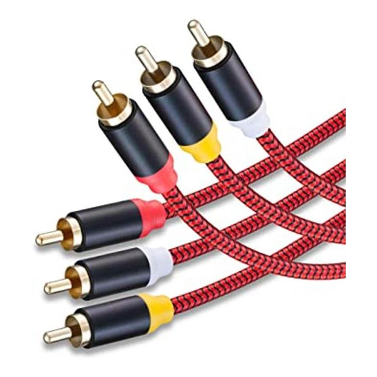Cable RCA de audio y video de 20 pies 3RCA macho a 3RCA
