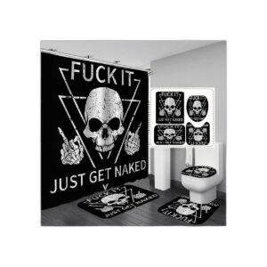 CamilleAndrew Juego de 4 cortinas de ducha Just Get
