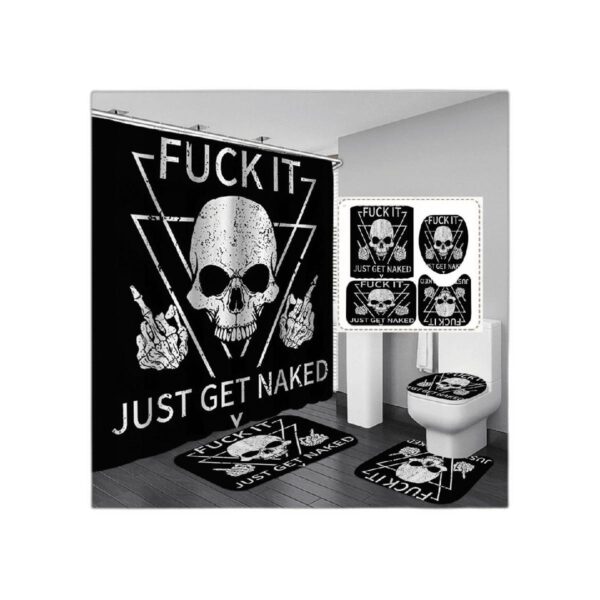 CamilleAndrew Juego de 4 cortinas de ducha Just Get