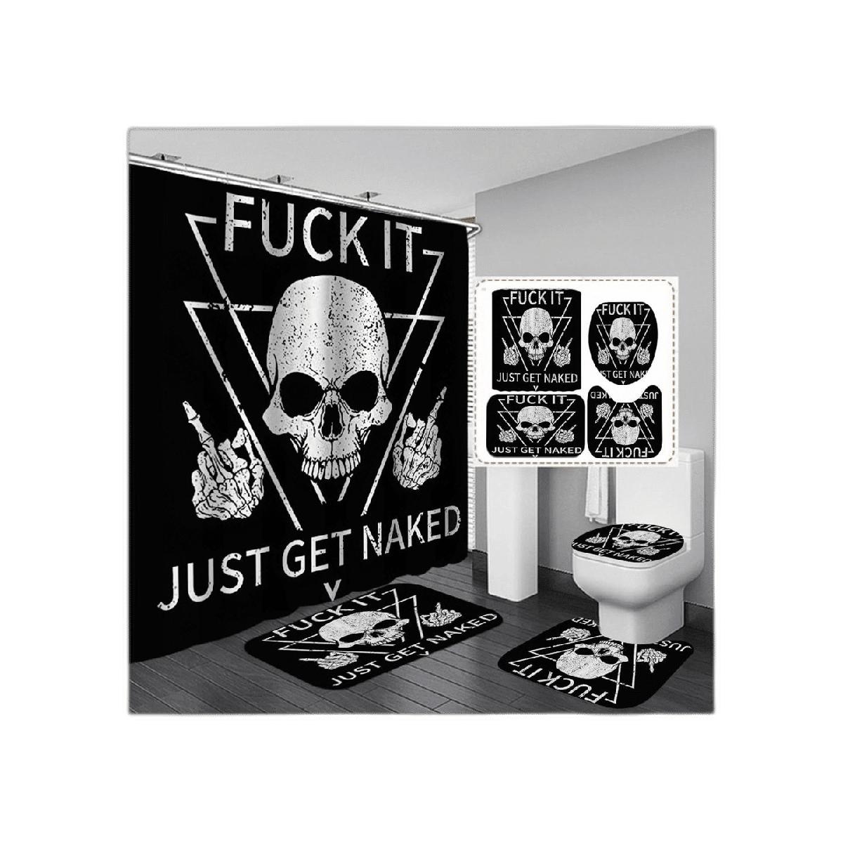 CamilleAndrew Juego de 4 cortinas de ducha Just Get