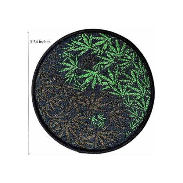 Parche bordado de hoja Zen de Yin Yang de 36 pulgadas con_2