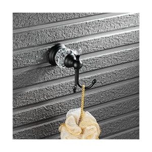 Beelee BA5206B Gancho de lujo de cristal y latón negro_1