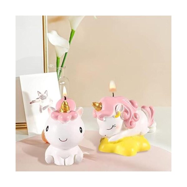 DeryArcle 3 moldes de silicona de unicornio para resina