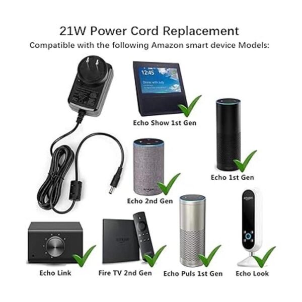 UORLEN Reemplazo del cable de alimentación Echo de 21 W_2