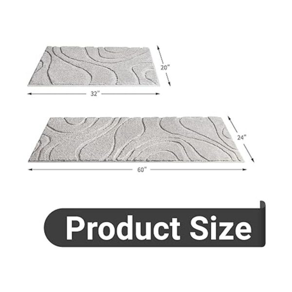 DEXDE Alfombra de baño de 24 x 60 pulgadas alfombra de_3