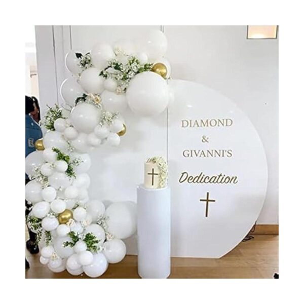 Beaumode Kit de guirnalda de globos blancos y dorados