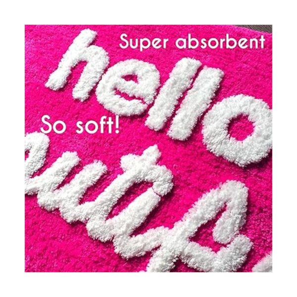 Hello Beautiful Tapete de baño rosa intenso melocotón