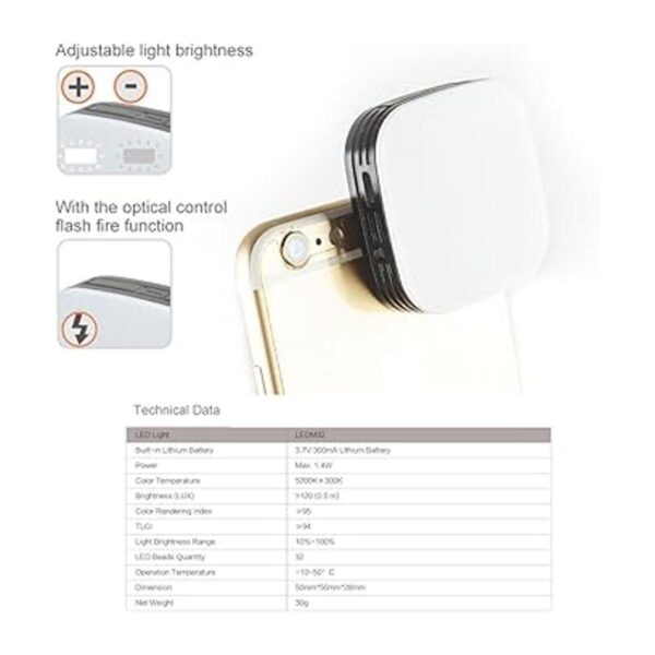 Godox LEDM32 Mini luz de video para smartphone Selfie LED_4
