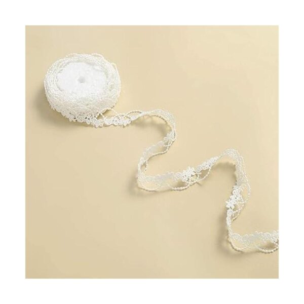 ToBeIT Borde de encaje blanco de 15 yardas borde de_5