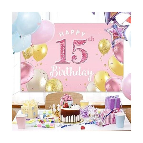 PAKBOOM Pancarta para 15 cumpleaños 15 decoraciones para_5
