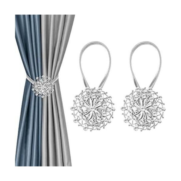 2 alzapaños magnéticos para cortinas cortinas de flores_1