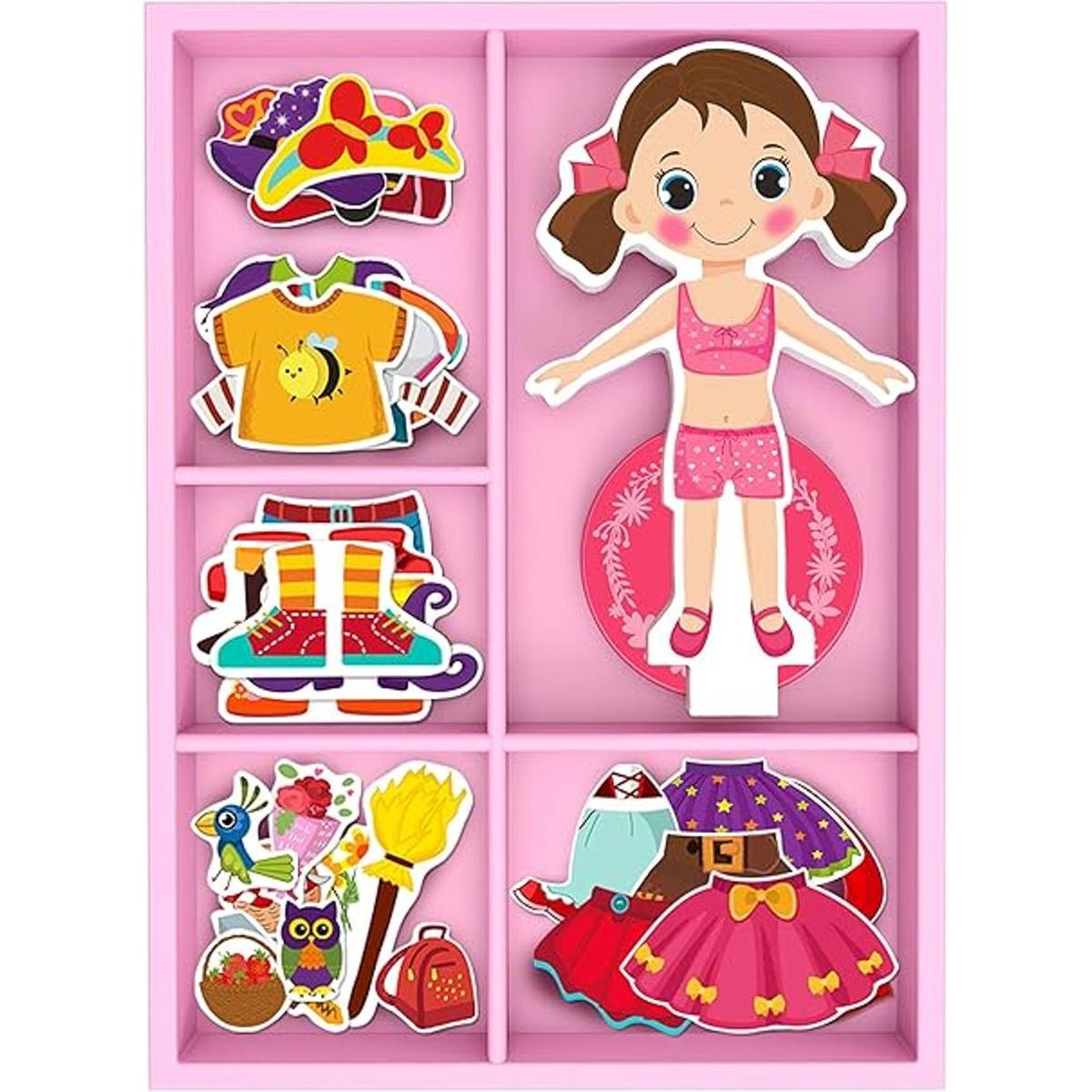 TOYSTERS Muñeca magnética de madera para disfraz juguete