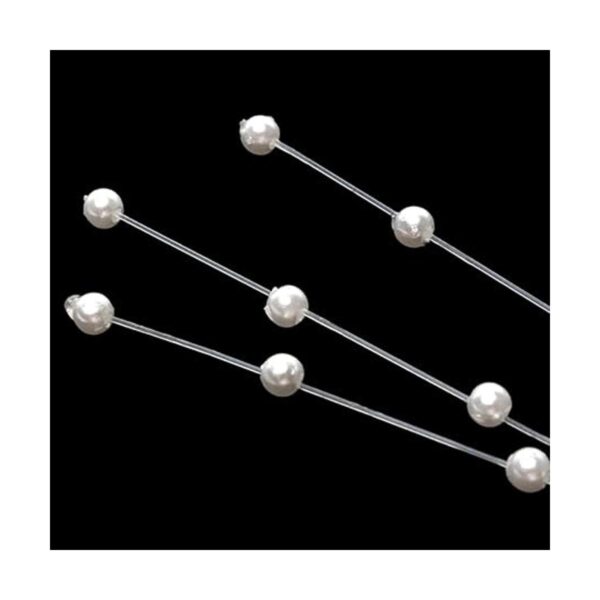 SQXBK 50 guirnaldas de perlas blancas de 0.157 in con
