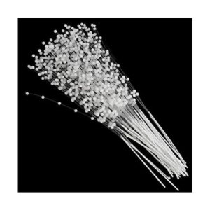 SQXBK 50 guirnaldas de perlas blancas de 0.157 in con