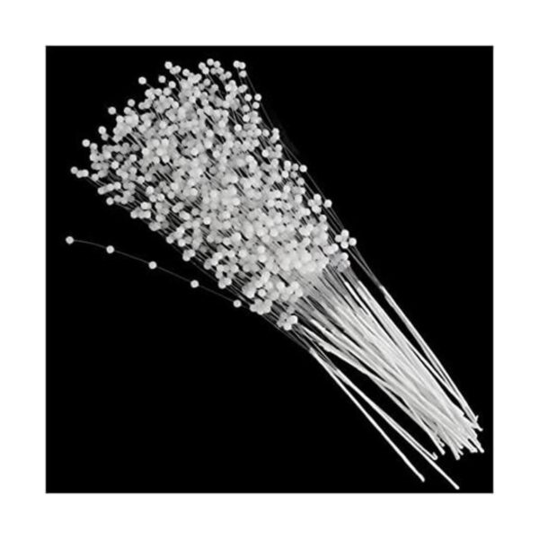 SQXBK 50 guirnaldas de perlas blancas de 0.157 in con