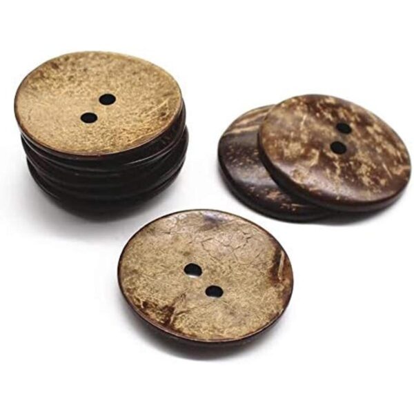 Amornphan 20 botones de madera natural de 1.4 in 1.575 in