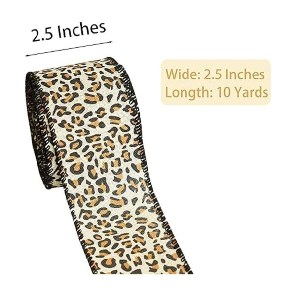 Cinta de leopardo con alambre cinta de estampado de_3