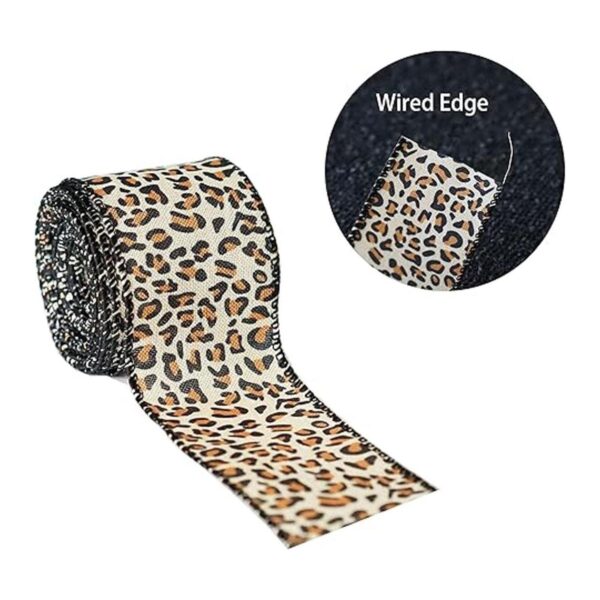 Cinta de leopardo con alambre cinta de estampado de_2
