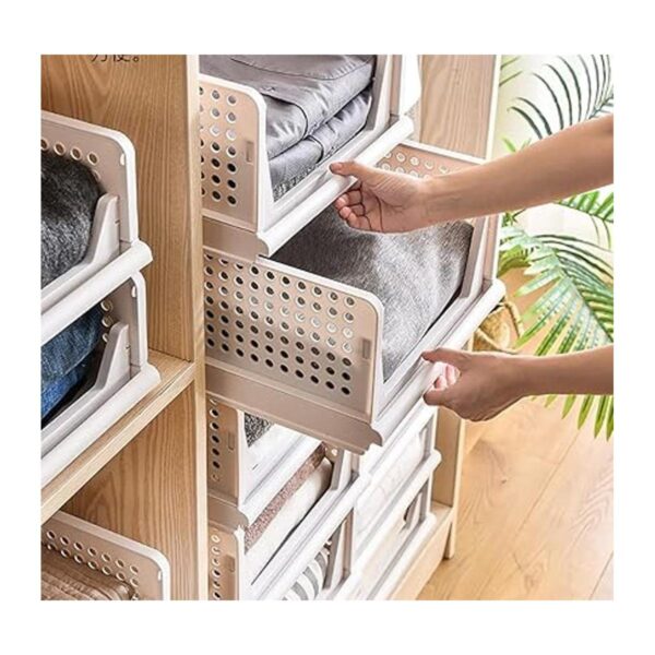VANCORE Organizador de cestas apilables para estantes