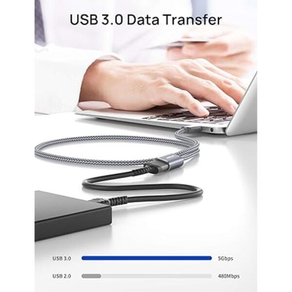 Cable de extensión USB 3.0 de 11.5 ft JSAUX USB A macho a_2