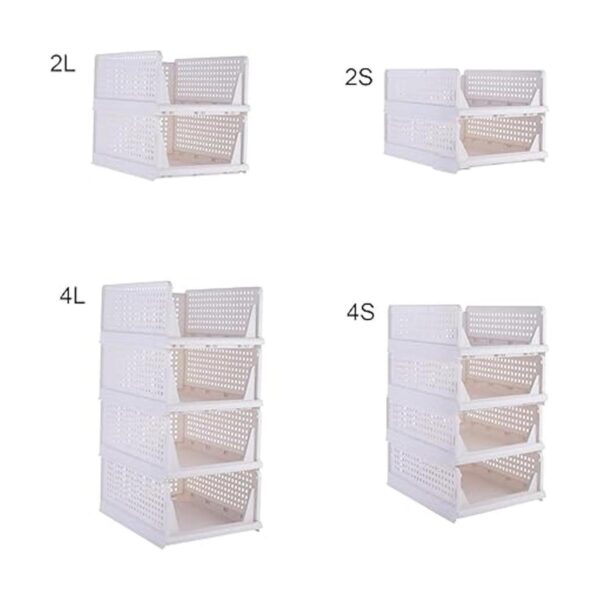 VANCORE Organizador de cestas apilables para estantes