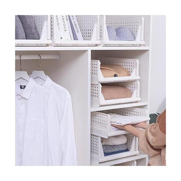 VANCORE Organizador de cestas apilables para estantes