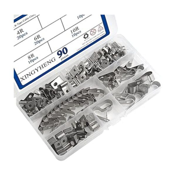 XINGYHENG 90pcs de acero inoxidable tipo R abrazadera de_6