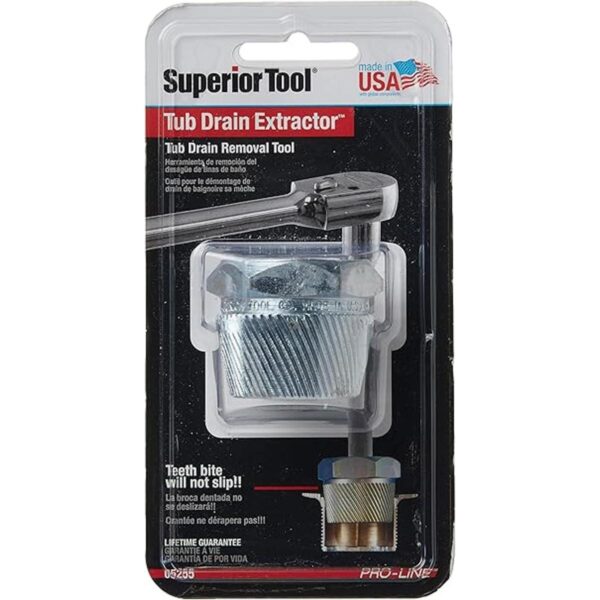 Superior Tool 05255 Extractor de drenaje de tina de 1.5_2