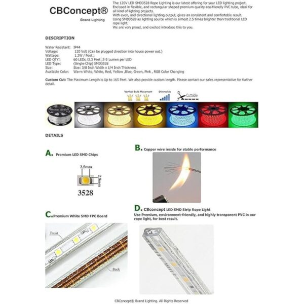 CBconcept 120V SMD3528 16.4 pies 120VSMD35285MWW_2