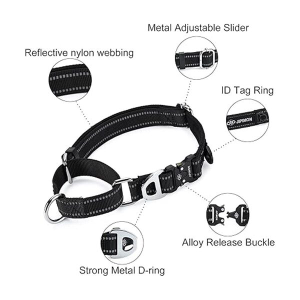 JIPIMON Martingale Collar para perro reflectante de_4