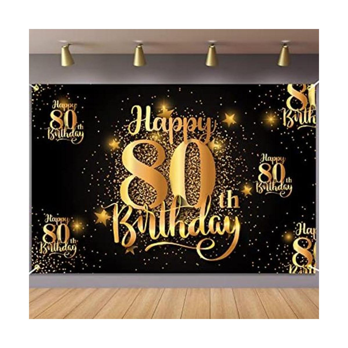 Decoración de fondo de feliz cumpleaños 80 años para