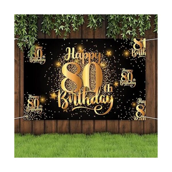 Decoración de fondo de feliz cumpleaños 80 años para
