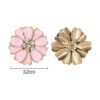 AUEAR 30 botones de costura de flores esmaltadas de metal