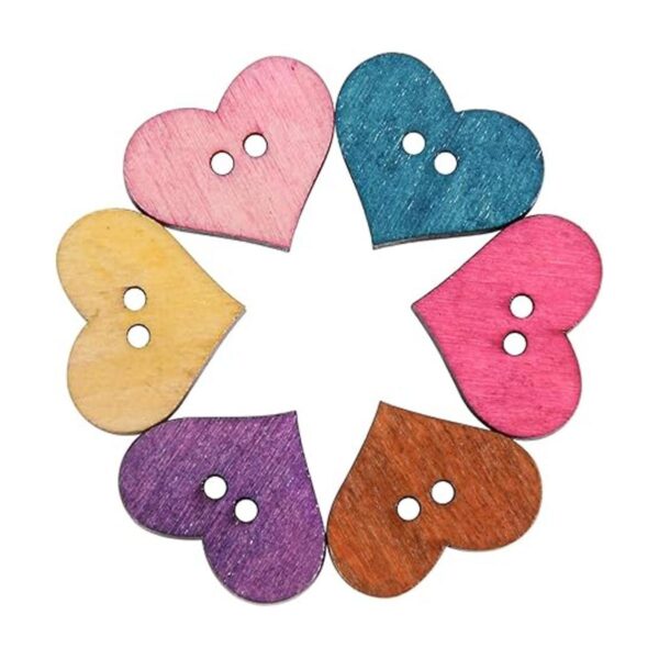 HOUSWEETY 200 botones de madera para coser botones de_2