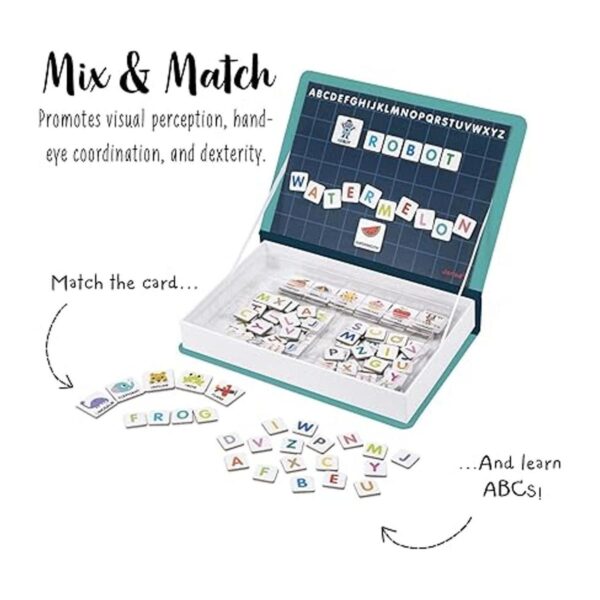 Janod MagnetiBook Juego de 143 piezas magnético de_2
