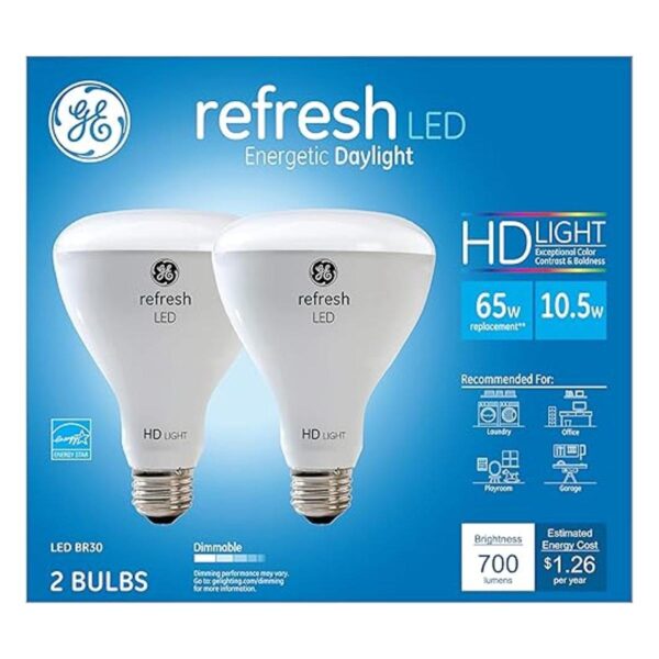 GE Refresh Focos LED para interiores luz HD 10.5 W_1
