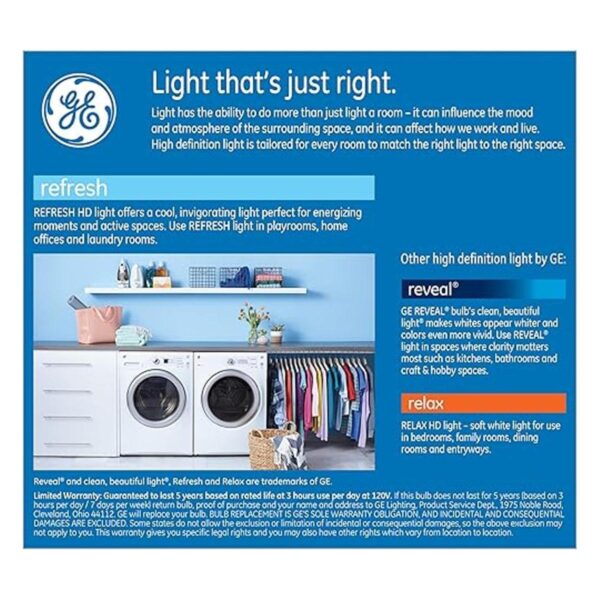 GE Refresh Focos LED para interiores luz HD 10.5 W_3