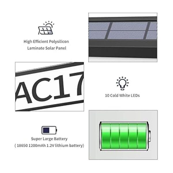 Números de casa placas de dirección LED con energía_5