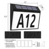 Números de casa placas de dirección LED con energía_3