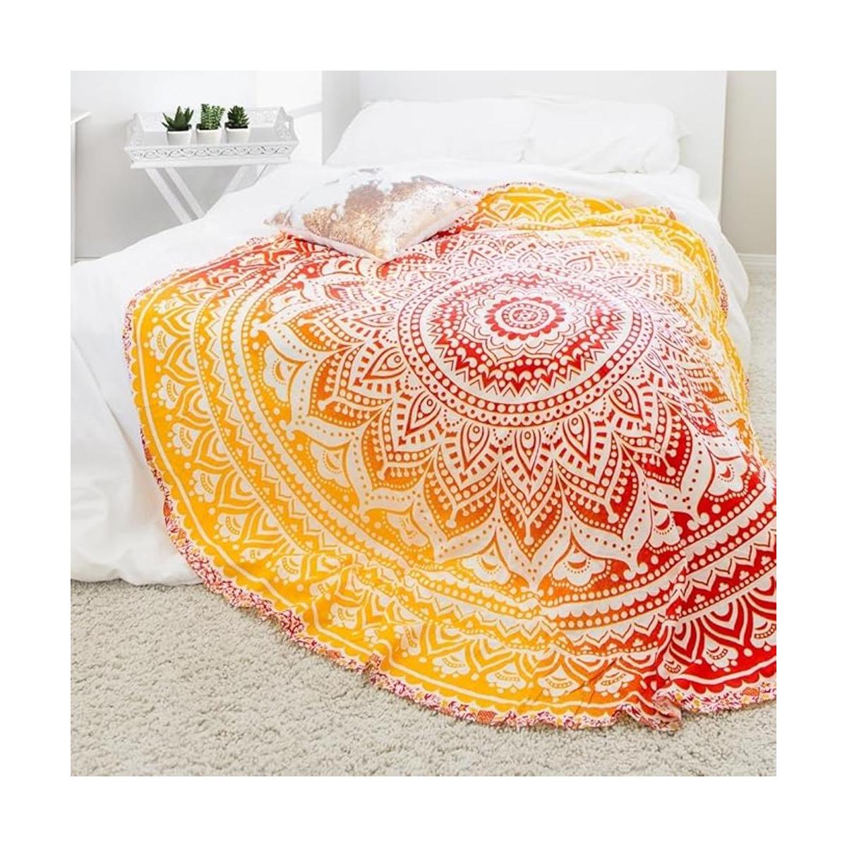 Popular Handicrafts Esterilla de yoga india redonda