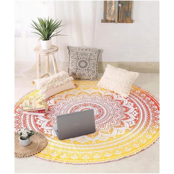 Popular Handicrafts Esterilla de yoga india redonda