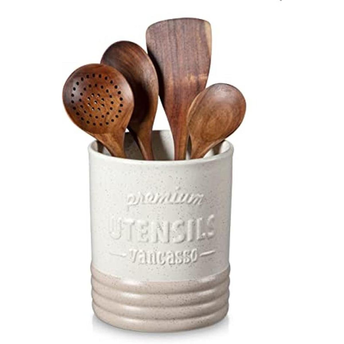 vancasso Sabine Utensil Holder 7.2 Large Utensil Crock